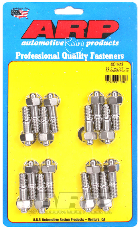 ARP BB Chevy 3/8 Hex SS Header Stud Kit-thumbmail-1