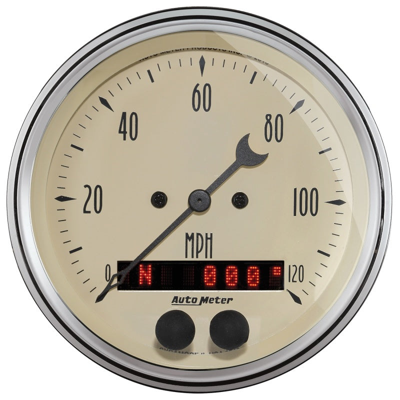 AutoMeter 3-3/8in & 2-1/16in GPS Speedometer Antique Beige Gauge Kit - 5 Pc-thumbmail-8