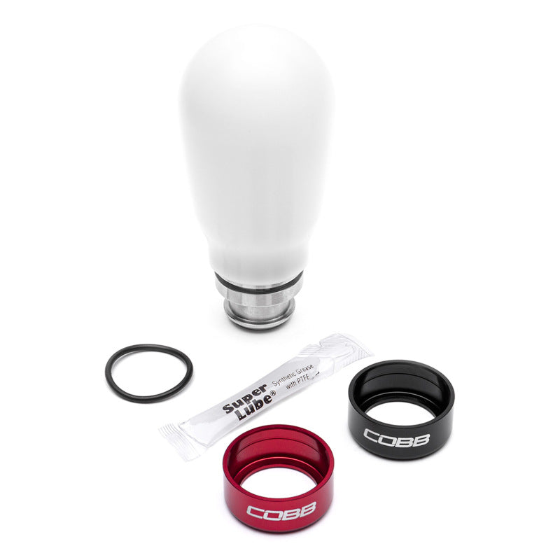 Cobb Subaru 5-Speed COBB Teardrop Weighted Knob - White-thumbmail-1