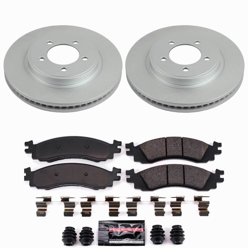 Power Stop 06-10 Ford Explorer Front Z23 Coated Brake Kit-thumbmail-1