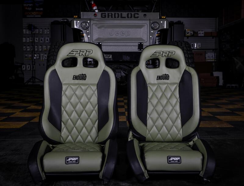PRP EnduroTrek Reclining Suspension Seat - Black Suede - Driver-thumbmail-4