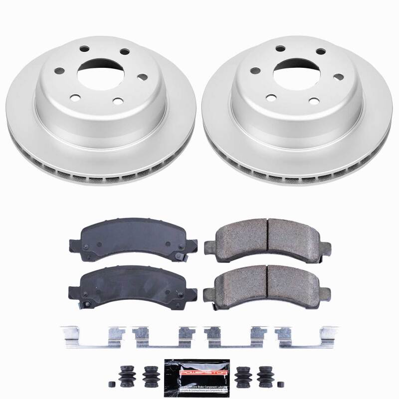 Power Stop 03-06 Cadillac Escalade Rear Z23 Coated Brake Kit-thumbmail-1