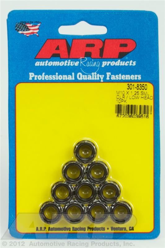 ARP M10x1.25 Sml Clr/Low Head 12PT Nut Kit 8740 Chrome Moly Black - 10 PK-thumbmail-2