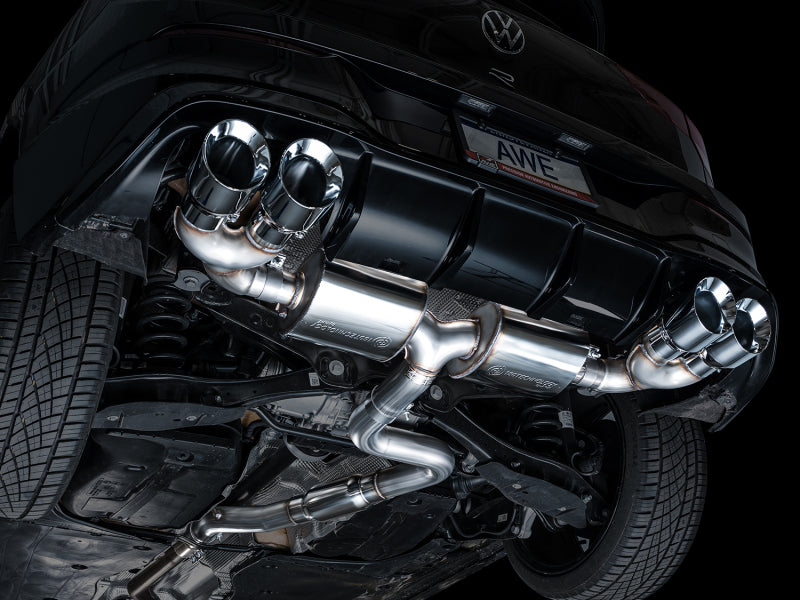 AWE MK8 Volkswagen Golf R Touring Edition Exhaust - Chrome Silver Tips-thumbmail-10