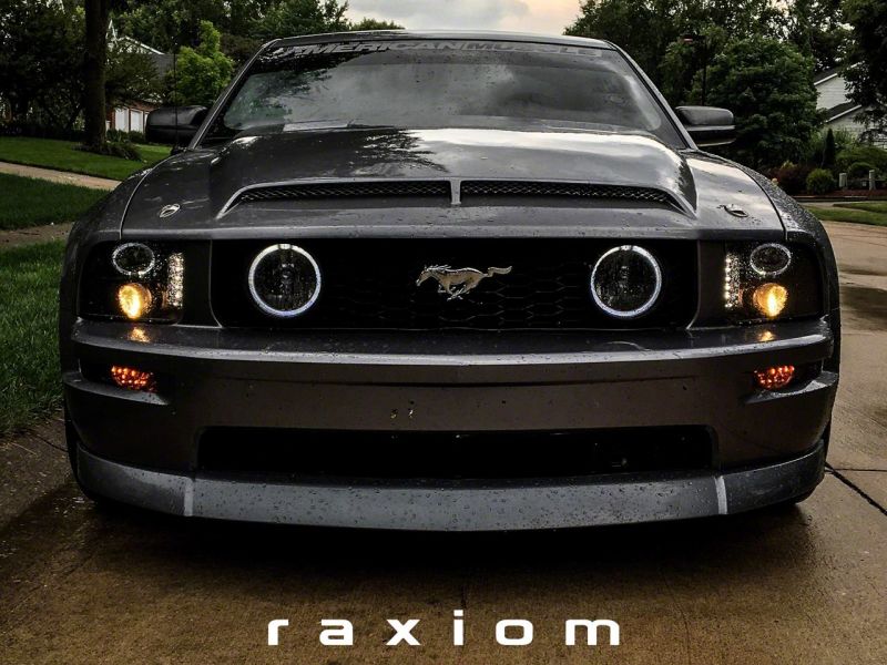 Raxiom 05-09 Ford Mustang Excluding GT500 LED Halo Projector Headlights- Blk Housing (Clear Lens)