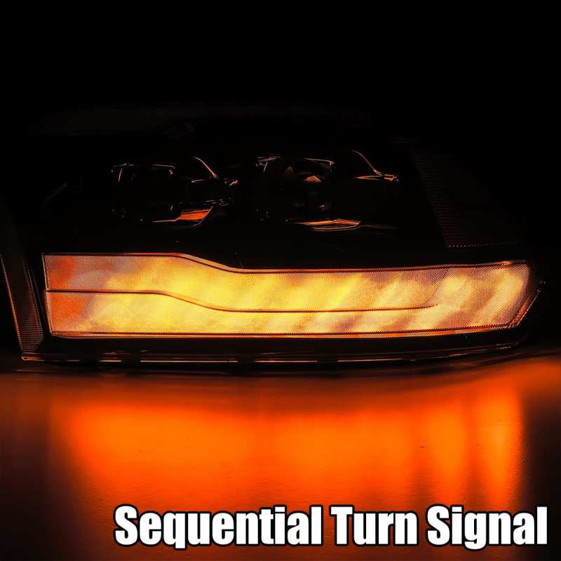 AlphaRex 09-18 Dodge Ram 1500HD PRO-Series Proj Headlights Plank Style Black w/Seq Signal/Smoked DRL-thumbmail-7