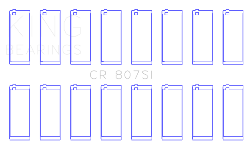 King Engine Bearings ChevrolET SBC 307Ci 350Ci & Gen Iii/Iv (Size STDX) Connecting Rod Bearing Set-thumbmail-2