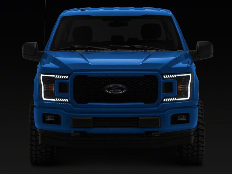 Raxiom 18-20 Ford F-150 LED Halo Surround Headlights with White DRL- Black Housing- Clear Lens-thumbmail-12