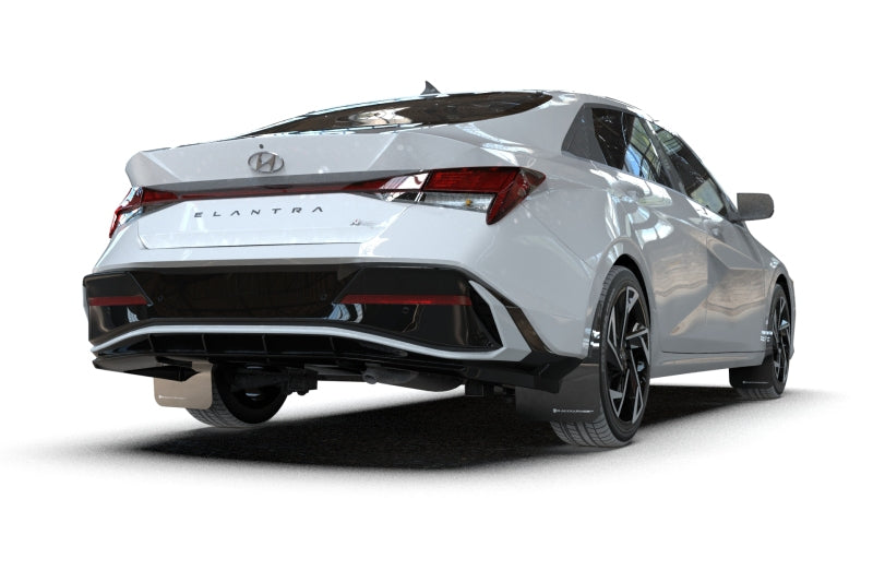 Rally Armor 2024+ Hyundai Elantra N Line Black Mud Flap w/ Red Logo-thumbmail-3