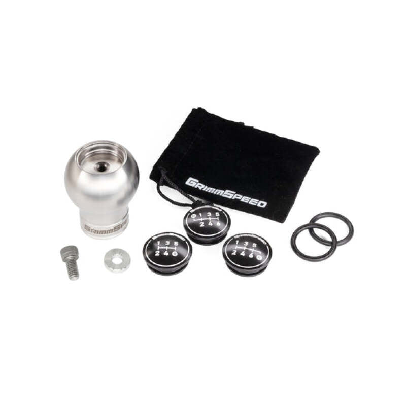 GrimmSpeed Swap-Top Weighted Bulb Shift Knob - Stainless Steel-thumbmail-1
