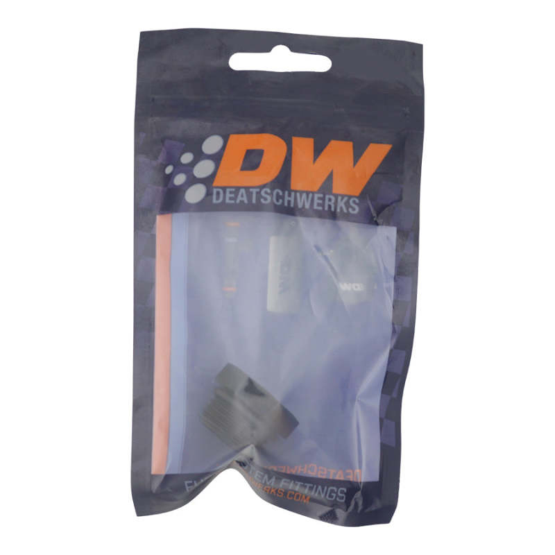 DeatschWerks 10AN ORB Male Plug Fitting with 1/8in NPT Gauge Port - Anodized Matte Black-thumbmail-2