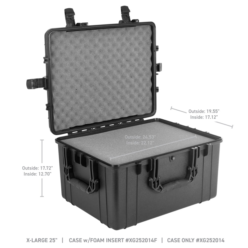 Go Rhino XVenture Gear Hard Case w/Foam - Extra Large 25in. / Lockable / IP67 - Tex. Blk-thumbmail-6