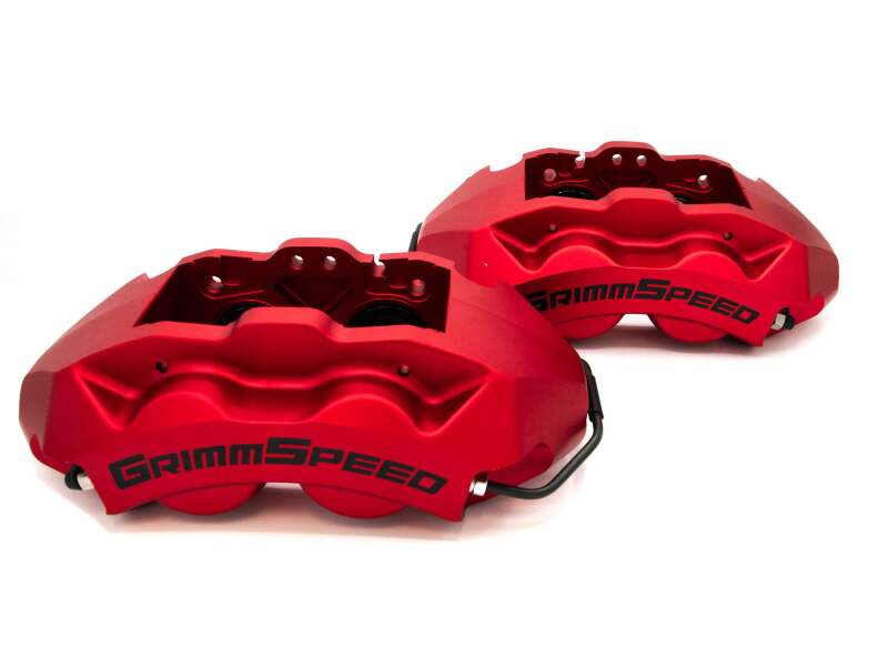 GrimmSpeed 02-21 Subaru WRX/STI 4-Piston Brake Caliper Kit - Red (For 340mm Rotor)-thumbmail-7