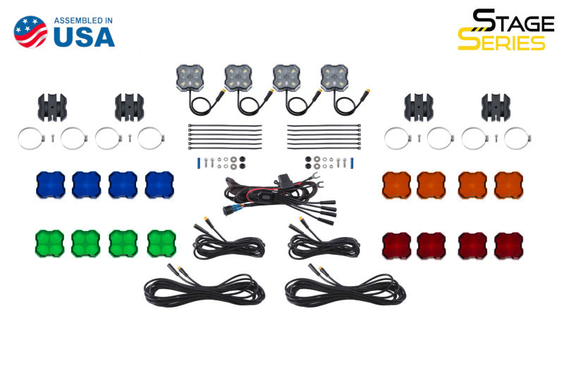 Diode Dynamics Stage Series SXS Rock Light Installer Kit, RGBW M8 w/Controller (4-pack)-thumbmail-8