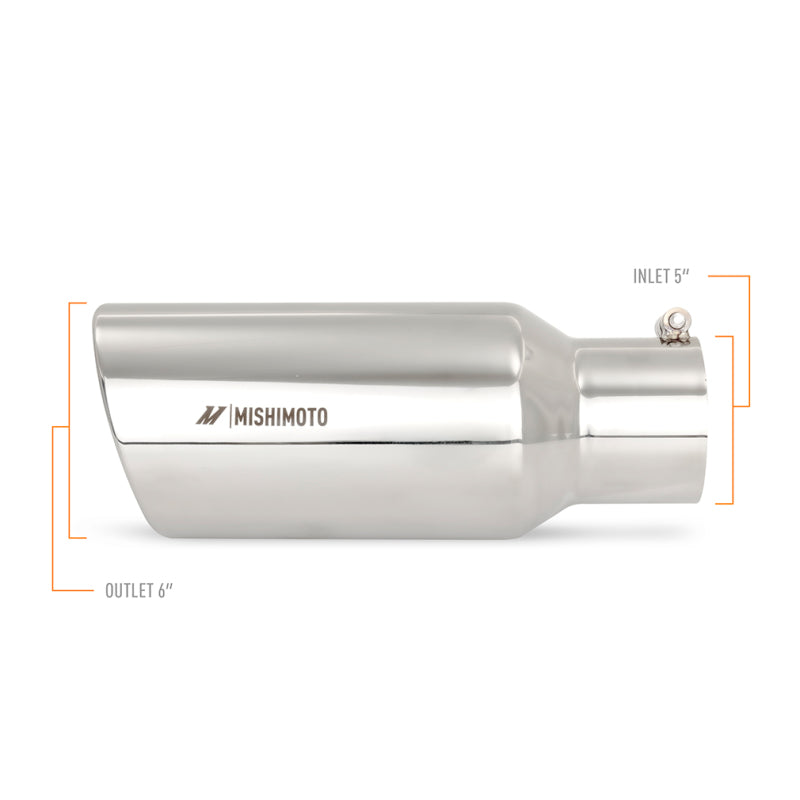 Mishimoto Universal Steel Muffler Tip 5in Inlet 6in Outlet Polished-thumbmail-3