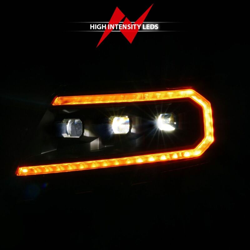ANZO 15-22 Chevy Colorado Full LED Headlights w/ Initiation (Amber DRL) - Black-thumbmail-7