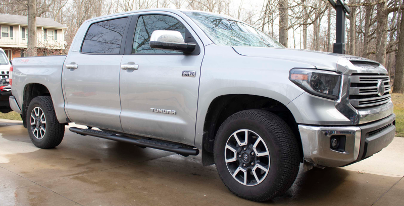 Fishbone Offroad 07-21 Toyota Tundra Crew Max Cab Oval Side Steps - Black Textured-thumbmail-8