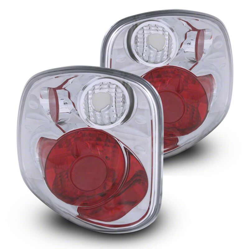 Raxiom 01-03 Ford F-150 Flareside Axial Series Version 2 Tail Lights- Chrome - Red/Clear Lens-thumbmail-1