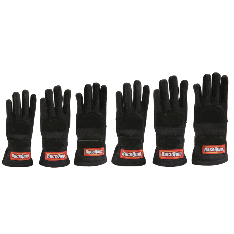 RaceQuip Black 2-Layer SFI-5 Glove Kid - XSM K7
