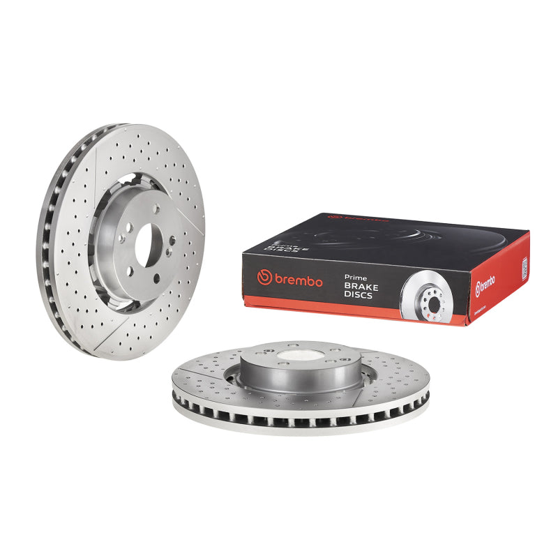 Brembo 17-22 Porsche 718 Boxster/718 Cayman/09-16 Porsche 911 Front Right Drilled UV Coated Rotor-thumbmail-1