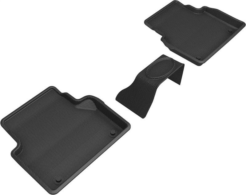 3D MAXpider 19-23 Audi A6/A7 / 21-24 RS6/RS7 Kagu 2nd Row Floormats - Black-thumbmail-1