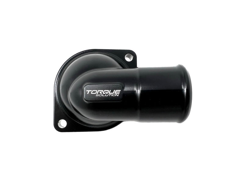 Torque Solution 02-14 Subaru WRX / 04-21 Subaru STI Billet Thermostat Housing - Black Anodized-thumbmail-1