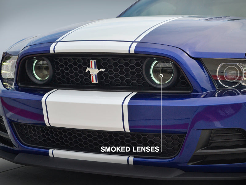Raxiom 13-14 Ford Mustang GT CCFL Halo Fog Lights (Smoked)-thumbmail-11