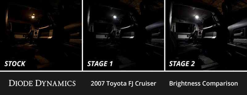 Diode Dynamics 07-14 Toyota FJ Cruiser Interior LED Kit Cool White Stage 2-thumbmail-3
