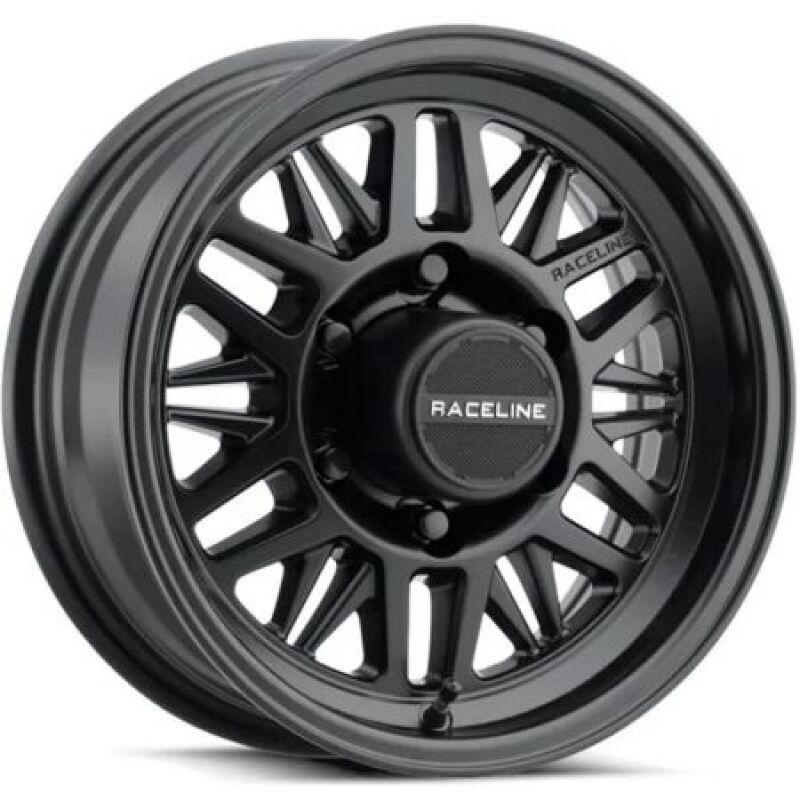 Raceline 451B Ryno TR Trailer 14x6in / 5X4.5 BP / 0mm Offset / 3.19mm Bore - Satin Black-thumbmail-1