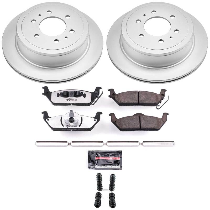 Power Stop 04-11 Ford F-150 Rear Z36 Coated Truck & Tow Brake Kit-thumbmail-1