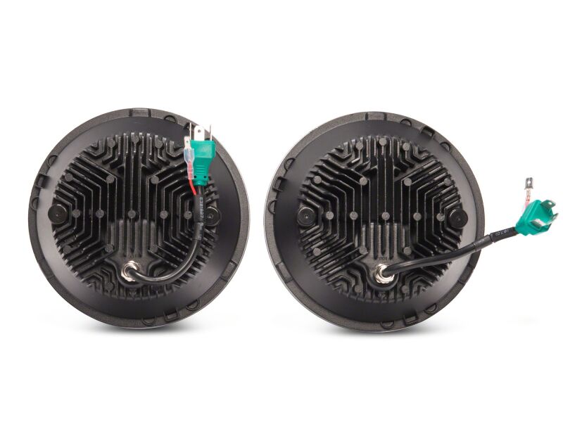Raxiom 07-18 Jeep Warngler Axial Series 7-Inch LED Headlights w DRL/ Black Housing - Clear Lens-thumbmail-12