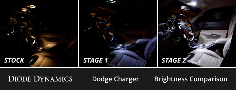 Diode Dynamics 06-10 Dodge Charger Interior LED Kit Cool White Stage 2-thumbmail-3