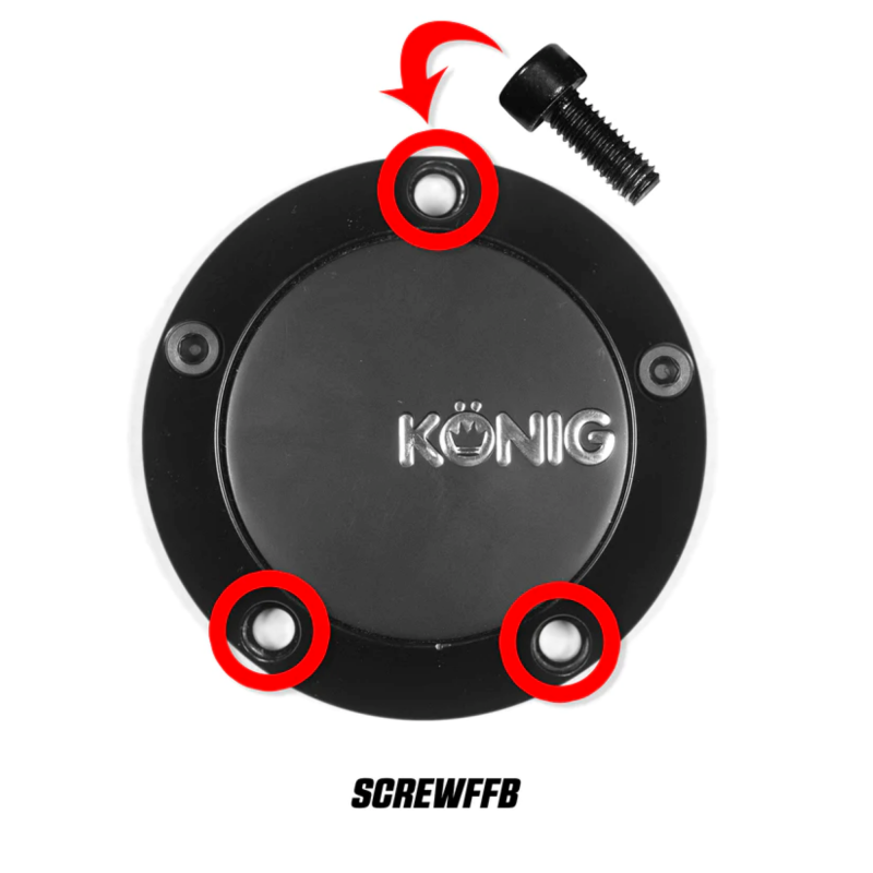 Konig Cap Screw Set of 3 (Black) For CAPFFB - Flow Formed-thumbmail-2