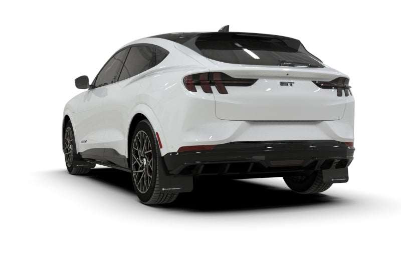 Rally Armor 21-23 Ford Mustang Mach-E Black UR Mud Flap w/ Metallic Black Logo-thumbmail-8