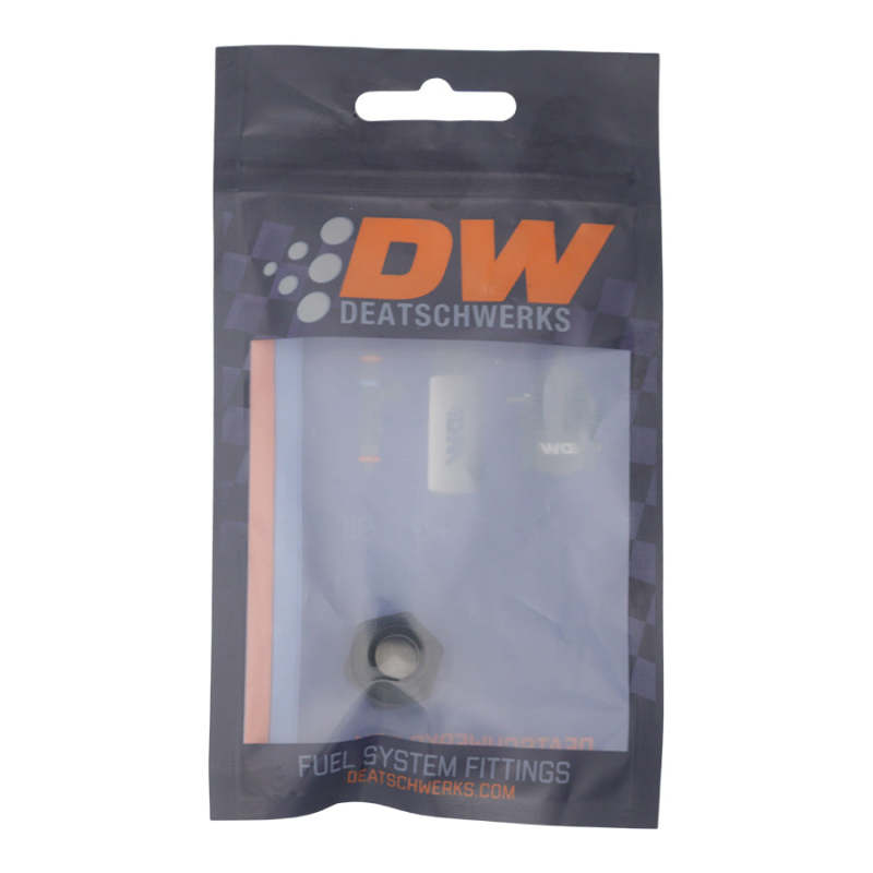DeatschWerks 6AN ORB Male Plug Fitting with 1/8in NPT Gauge Port - Anodized Matte Black-thumbmail-2
