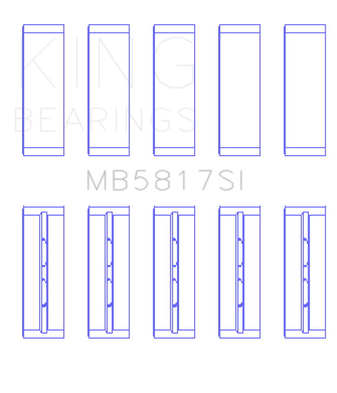 King Engine Bearings 04-12 Mitsubishi Colt Replacement Main Bearing Set-thumbmail-2