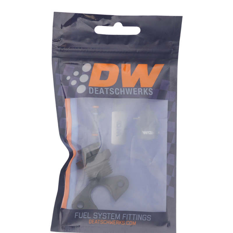 DeatschWerks 8AN ORB to Polaris RZR Turbo OE Regulator Adapter - Anodized Matte Black-thumbmail-2