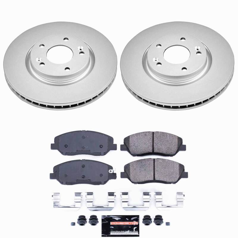 Power Stop 07-09 Hyundai Santa Fe Front Z23 Coated Brake Kit-thumbmail-1
