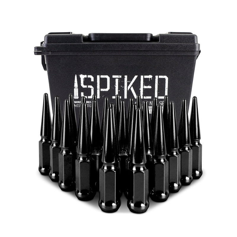 Mishimoto Mishimoto Steel Spiked Lug Nuts M14 x 1.5 24pc Set Black-thumbmail-4