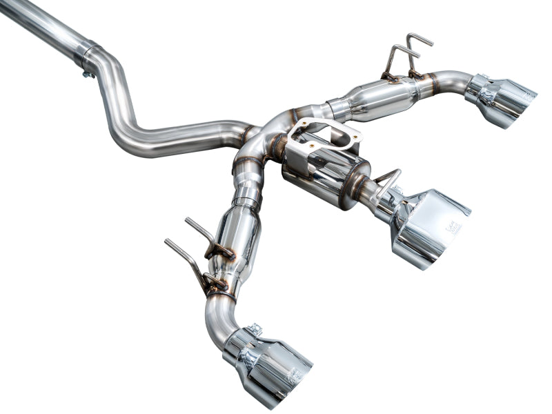 AWE 23-24 Toyota GR Corolla Track Edition Catback Exhaust - Chrome Silver Tips-thumbmail-9