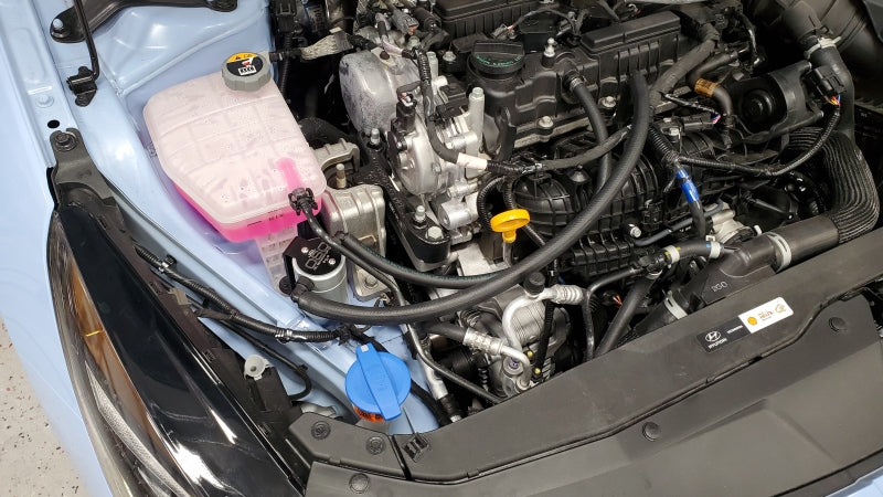 J&L 23-23 Hyundai Elantra N 2.0L Oil Separator 3.0 Passenger Side - Clear Anodized-thumbmail-3