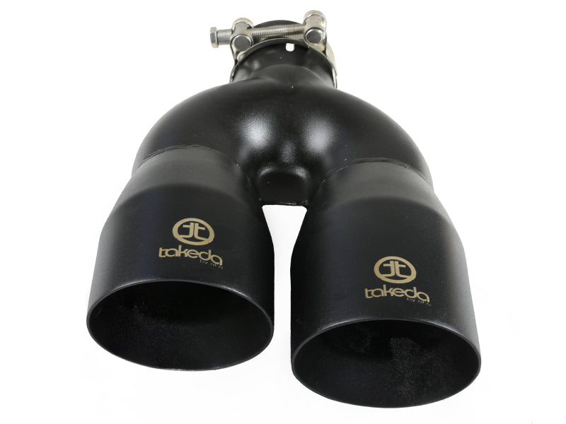 aFe Takeda 2.5in 304 Stainless Steel Clamp-on Exhaust Tip Driver Side 2.5in Inlet 4inDual-Black-thumbmail-5