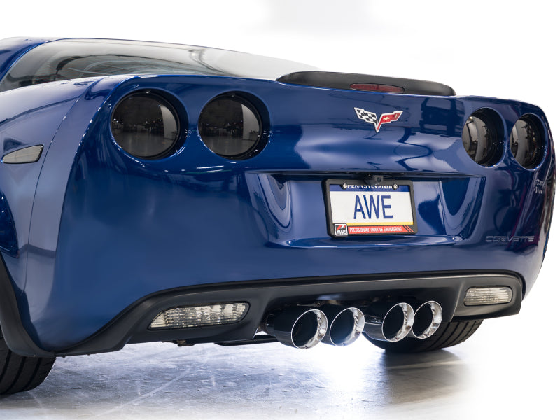 AWE Tuning C6 Chevrolet Corvette Z06/ZR1 Touring Edition Axle-back Exhaust w/ Chrome Silver Tips-thumbmail-8