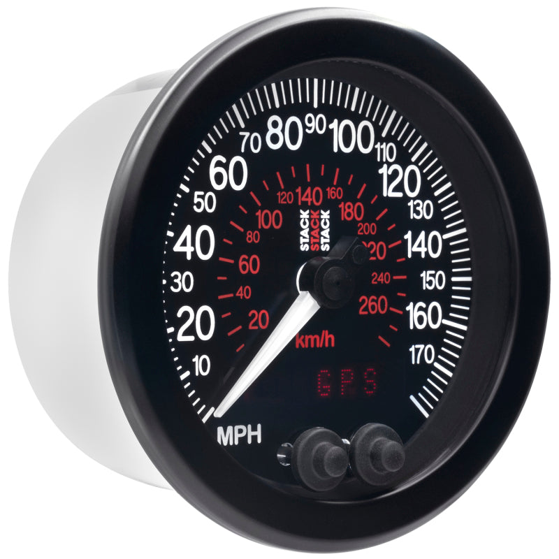 Autometer Stack Instruments 88mm 0-180 MPH 290 KM/H GPS Speedometer - Black-thumbmail-6