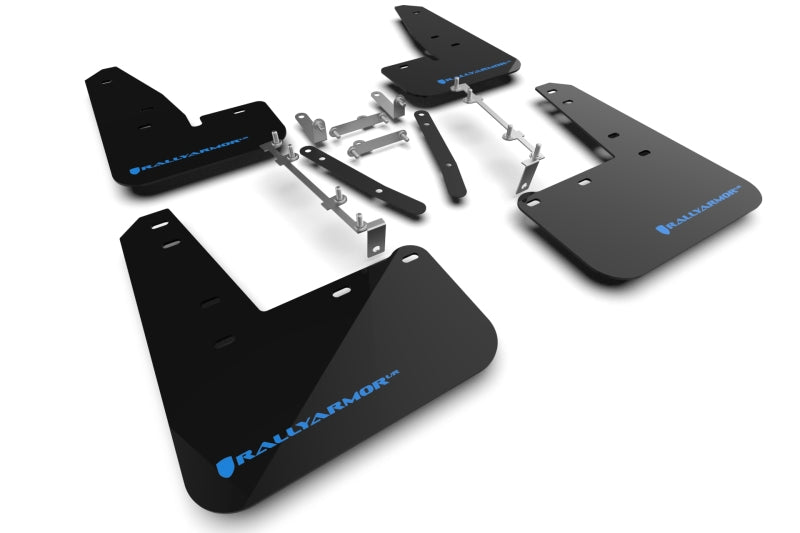Rally Armor 23-24 Toyota GR Corolla Black Mud Flap w/ Light Blue Logo-thumbmail-6