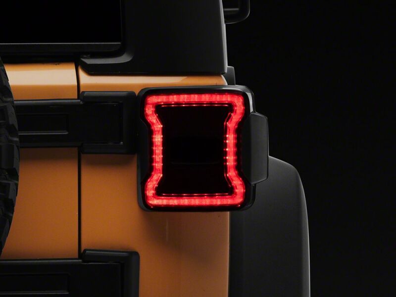 Raxiom 07-18 Jeep Wrangler JK Axial Series JL Style LED Tail Lights- Black Housing- Smoked Lens-thumbmail-13