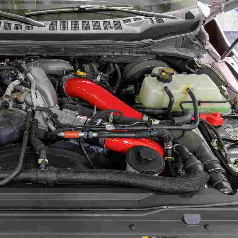 Banks Power 17-26 Ford Super Duty 6.7L Non-HO Boost Tube Kit - Red-thumbmail-2