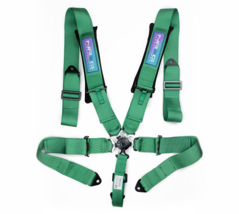 NRG 5PT 3in. Seat Belt Harness / Cam Lock - Green-thumbmail-1