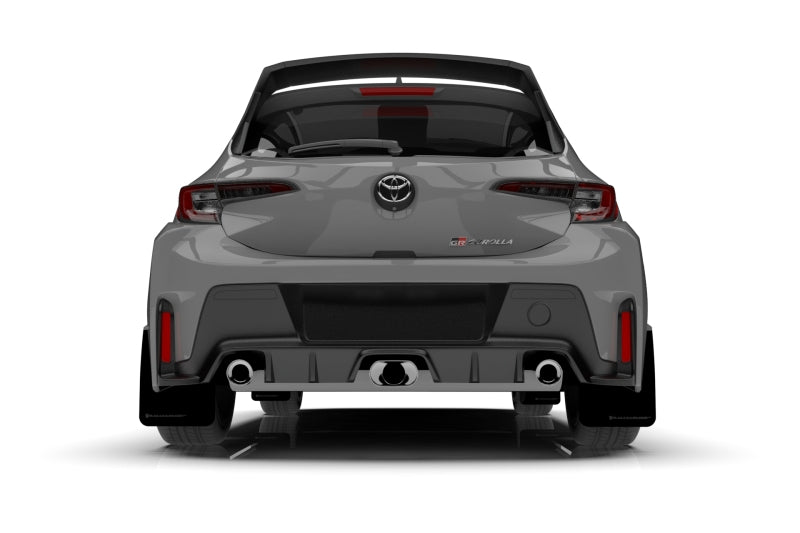 Rally Armor 23-24 Toyota GR Corolla Black Mud Flap w/ Light Blue Logo-thumbmail-7