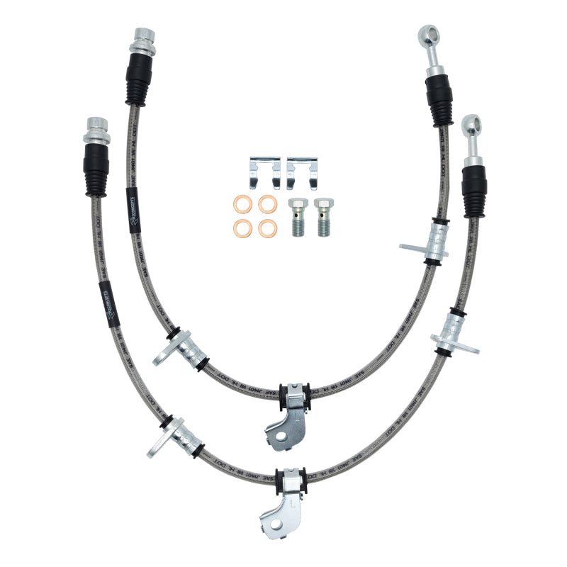 R1 07-13 Acura MDX Front Stainless Steel Brake Hose-thumbmail-1